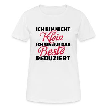 Klein - Frauen T-Shirt atmungsaktiv - Weiß - Vorne - AI Model Female 172 dark (172cm)