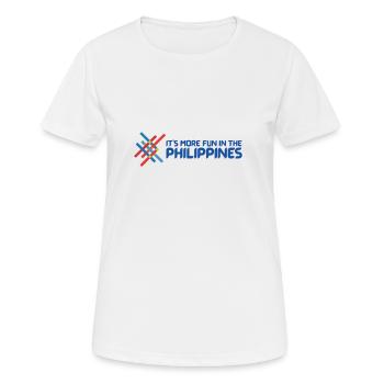 C’est plus amusant aux Philippines - T-shirt respirant Femme - blanc - Devant - AI Model Female 172 dark (172cm)