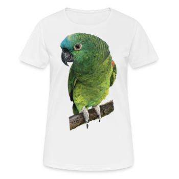 L’amazone à front bleu - T-shirt respirant Femme - blanc - Devant - AI Model Female 172 dark (172cm)