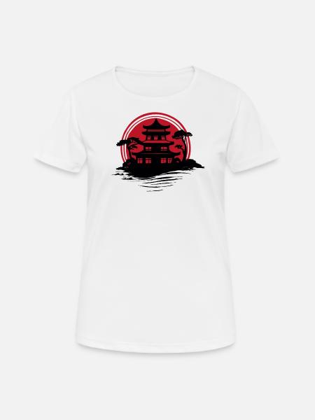 Japanese house, Asian house, Zen - Women's Breathable T-Shirt - white