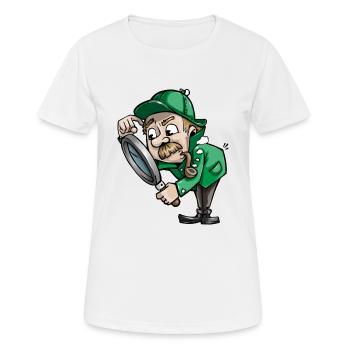 detective detective private investigationgator2 - T-shirt respirant Femme - blanc - Devant - AI Model Female 172 dark (172cm)
