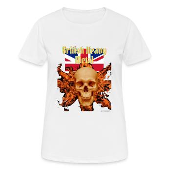 Heavy Metal britannique - T-shirt respirant Femme - blanc - Devant - AI Model Female 172 dark (172cm)