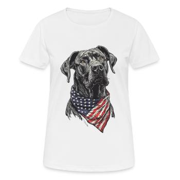 Deutsche Dogge - Frauen T-Shirt atmungsaktiv - Weiß - Vorne - AI Model Female 172 dark (172cm)