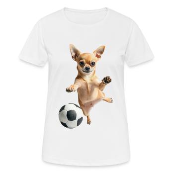 Chihuahua - Frauen T-Shirt atmungsaktiv - Weiß - Vorne - AI Model Female 172 dark (172cm)