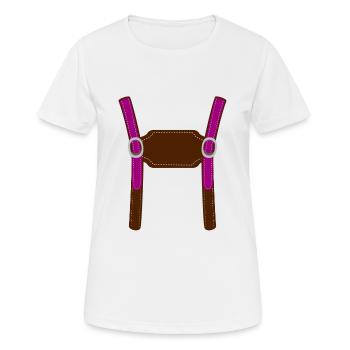 Lederhose Tracht personalize Wiesn - Women's Breathable T-Shirt - white - Front - AI Model Female 172 dark (172cm)