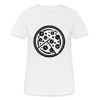 Pizza - Frauen T-Shirt atmungsaktiv - Weiß - Vorne - AI Model Female 172 dark (172cm)