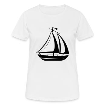 Segelschiff - Frauen T-Shirt atmungsaktiv - Weiß - Vorne - AI Model Female 172 dark (172cm)