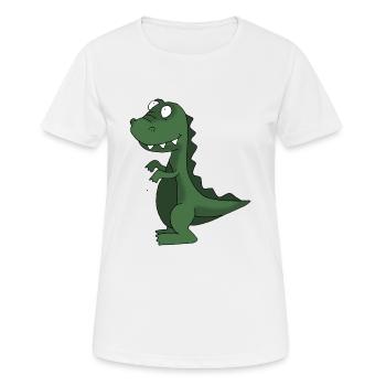 Dino 11 - Women's Breathable T-Shirt - white - Front - AI Model Female 172 dark (172cm)