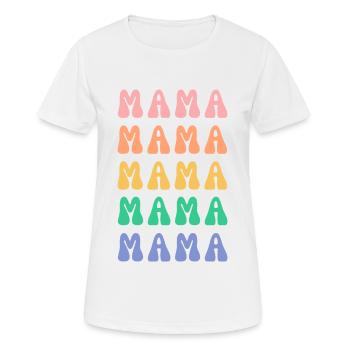 MAMMA - Frauen T-Shirt atmungsaktiv - Weiß - Vorne - AI Model Female 172 dark (172cm)