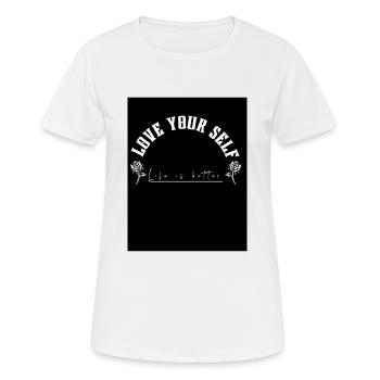 Black Minimalist Quote Streetwear Pride T shirt - T-shirt respirant Femme - blanc - Devant - AI Model Female 172 dark (172cm)