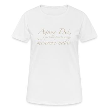 Agnus Dei - T-shirt respirant Femme - blanc - Devant - AI Model Female 172 dark (172cm)