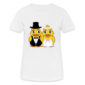 Fête de mariage - T-shirt respirant Femme - blanc - Devant - AI Model Female 172 dark (172cm)