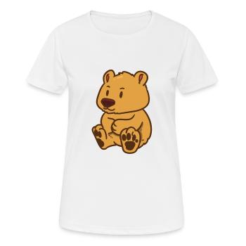 Teddy Teddybär Stofftier kuscheln schmusen umarmen - Frauen T-Shirt atmungsaktiv - Weiß - Vorne - AI Model Female 172 dark (172cm)