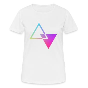 neon farbige Sanduhr - Frauen T-Shirt atmungsaktiv - Weiß - Vorne - AI Model Female 172 dark (172cm)