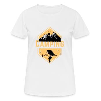 Camping Camper Camper Aventure Montagne - T-shirt respirant Femme - blanc - Devant - AI Model Female 172 dark (172cm)