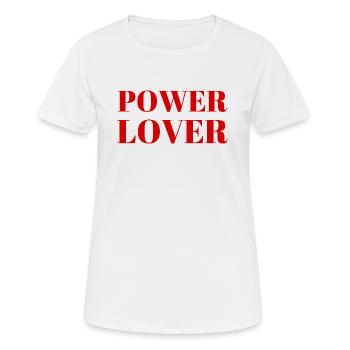 Power Lover - T-shirt respirant Femme - blanc - Devant - AI Model Female 172 dark (172cm)