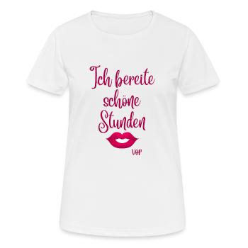Ich bereite schöne Stunden... - Frauen T-Shirt atmungsaktiv - Weiß - Vorne - AI Model Female 172 dark (172cm)