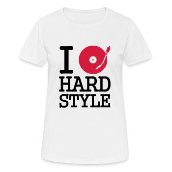 i dj / play / listen to hardstyle - T-shirt respirant Femme - blanc - Devant - AI Model Female 172 dark (172cm)