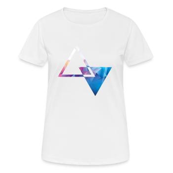 neon farbige Sanduhr - Frauen T-Shirt atmungsaktiv - Weiß - Vorne - AI Model Female 172 dark (172cm)