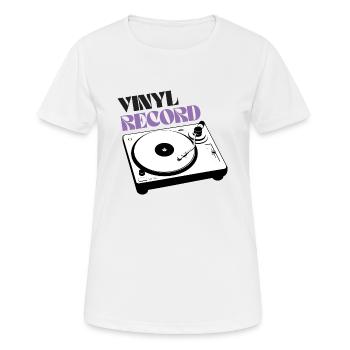 Vinyl Record | Motif Vinyle Musique - T-shirt respirant Femme - blanc - Devant - AI Model Female 172 dark (172cm)