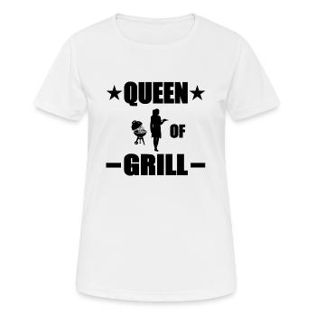 BBQ - Frauen T-Shirt atmungsaktiv - Weiß - Vorne - AI Model Female 172 dark (172cm)