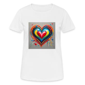 A Radiant Heart - Women's Breathable T-Shirt - white - Front - AI Model Female 172 dark (172cm)