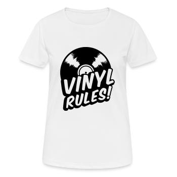 Vinyl rules - CD - recordings-music-retro - Women's Breathable T-Shirt - white - Front - AI Model Female 172 dark (172cm)