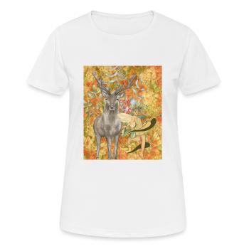 Forêt imaginaire elfe - T-shirt respirant Femme - blanc - Devant - AI Model Female 172 dark (172cm)