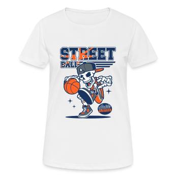 Streetball Basket-ball Joueurs de basket-ball - T-shirt respirant Femme - blanc - Devant - AI Model Female 172 dark (172cm)