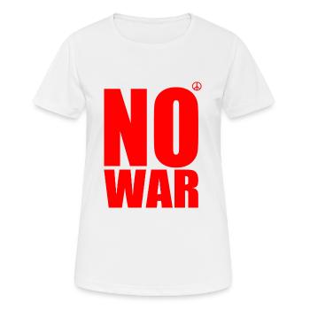 No war - T-shirt respirant Femme - blanc - Devant - AI Model Female 172 dark (172cm)