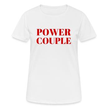 Power Couple - T-shirt respirant Femme - blanc - Devant - AI Model Female 172 dark (172cm)