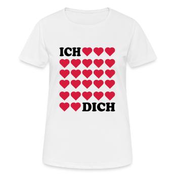I love you - Women's Breathable T-Shirt - white - Front - AI Model Female 172 dark (172cm)