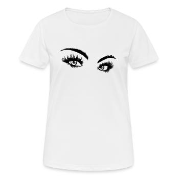 Eyes - Woman's look - Women's Breathable T-Shirt - white - Front - AI Model Female 172 dark (172cm)