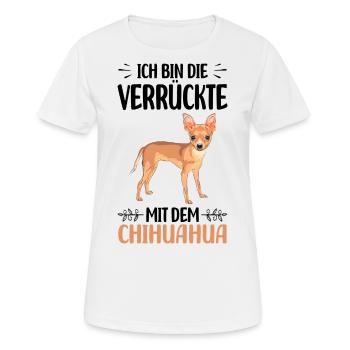 Chihuahua - Frauen T-Shirt atmungsaktiv - Weiß - Vorne - AI Model Female 172 dark (172cm)