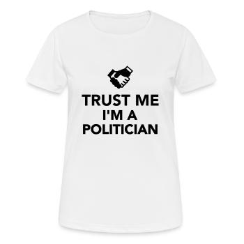 Politiker - Frauen T-Shirt atmungsaktiv - Weiß - Vorne - AI Model Female 172 dark (172cm)