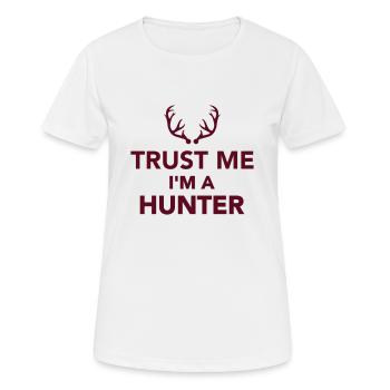Trust me I'm a Hunter - T-shirt respirant Femme - blanc - Devant - AI Model Female 172 dark (172cm)