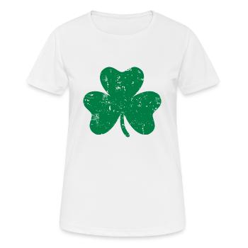 Kleeblatt - Frauen T-Shirt atmungsaktiv - Weiß - Vorne - AI Model Female 172 dark (172cm)