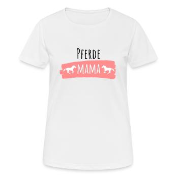 schönes Pferde Mama Design Pferdefreunde Geschenk - Frauen T-Shirt atmungsaktiv - Weiß - Vorne - AI Model Female 172 dark (172cm)