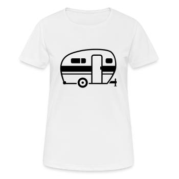Caravane - T-shirt respirant Femme - blanc - Devant - AI Model Female 172 dark (172cm)