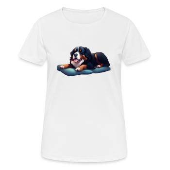 St. Bernard motif simple - Women's Breathable T-Shirt - white - Front - AI Model Female 172 dark (172cm)