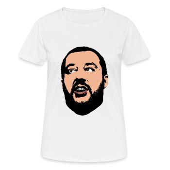 Matteo Salvini - Frauen T-Shirt atmungsaktiv - Weiß - Vorne - AI Model Female 172 dark (172cm)