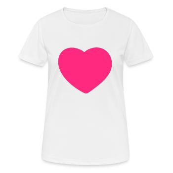 Heart pink - Women's Breathable T-Shirt - white - Front - AI Model Female 172 dark (172cm)