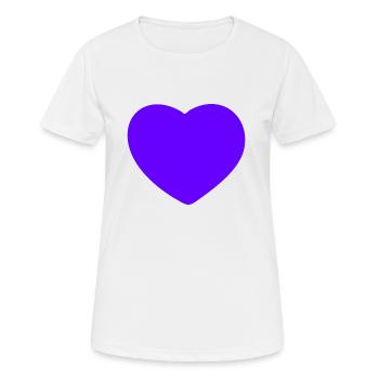 Herz lila - Frauen T-Shirt atmungsaktiv - Weiß - Vorne - AI Model Female 172 dark (172cm)