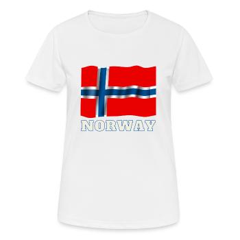 Norwegen - Frauen T-Shirt atmungsaktiv - Weiß - Vorne - AI Model Female 172 dark (172cm)