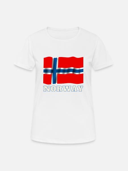 Norwegen - Frauen T-Shirt atmungsaktiv - Weiß