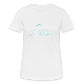 Parapente Parapente Pilote Neige - T-shirt respirant Femme - blanc - Devant - AI Model Female 172 dark (172cm)