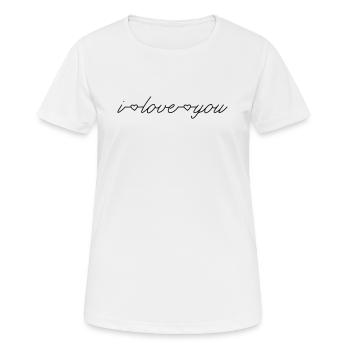 i love you - T-shirt respirant Femme - blanc - Devant - AI Model Female 172 dark (172cm)