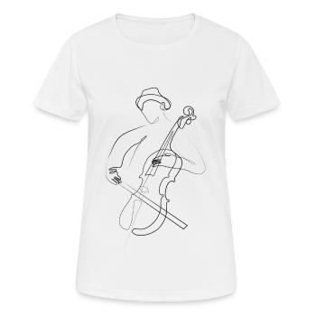 Musicien de jazz - T-shirt respirant Femme - blanc - Devant - AI Model Female 172 dark (172cm)