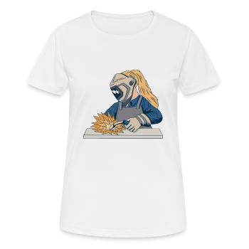 Welder Mama for welders and - Women's Breathable T-Shirt - white - Front - AI Model Female 172 dark (172cm)