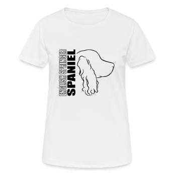ENGLISH SPRINGER SPANIEL PROFILE - Women's Breathable T-Shirt - white - Front - AI Model Female 172 dark (172cm)